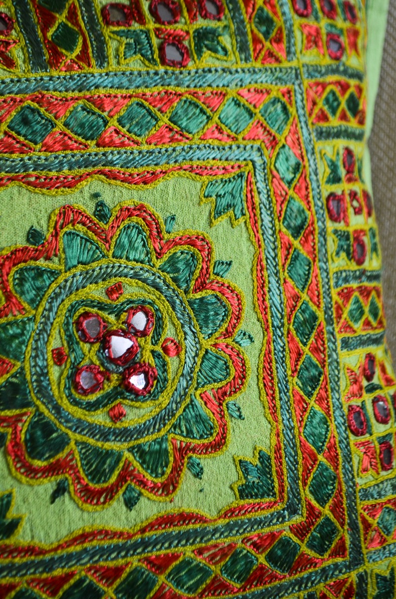 Shabaka Embroidered Cushion Cover ( 16" x 16")