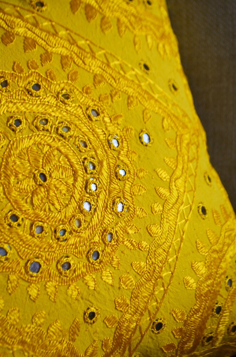 Sethos Embroidered Cushion Cover ( 16" x 16")