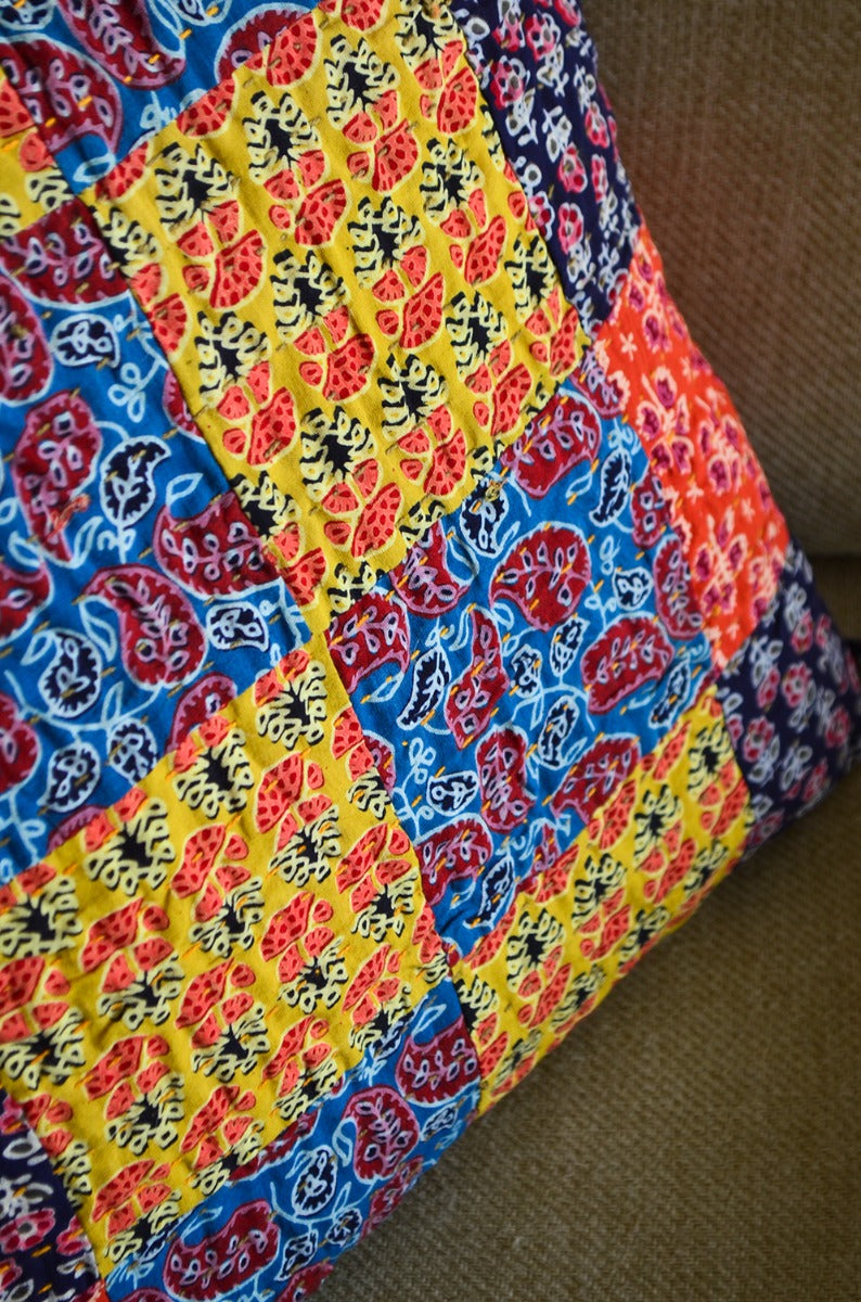 Yahya Ajrakh Cushion Cover ( 16" x 16")