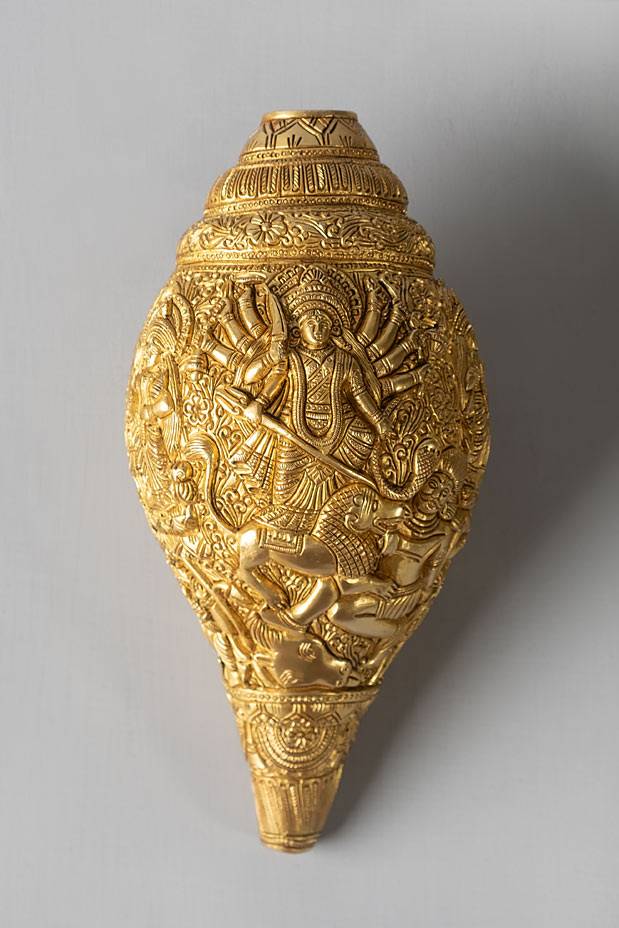 Adishakti Decorative Brass Conch
