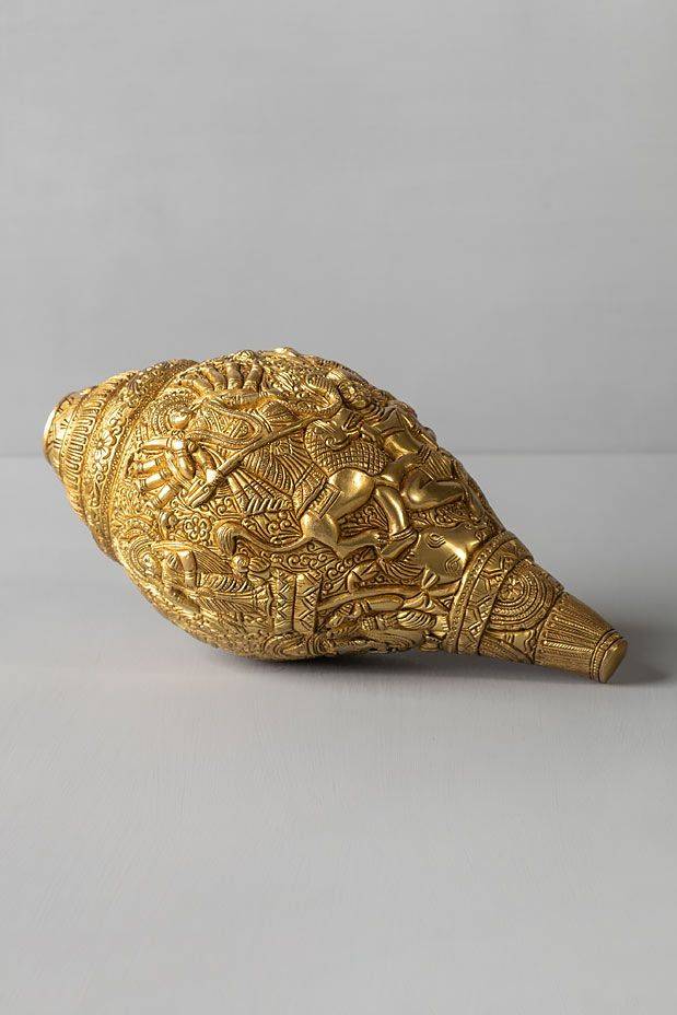 Adishakti Decorative Brass Conch