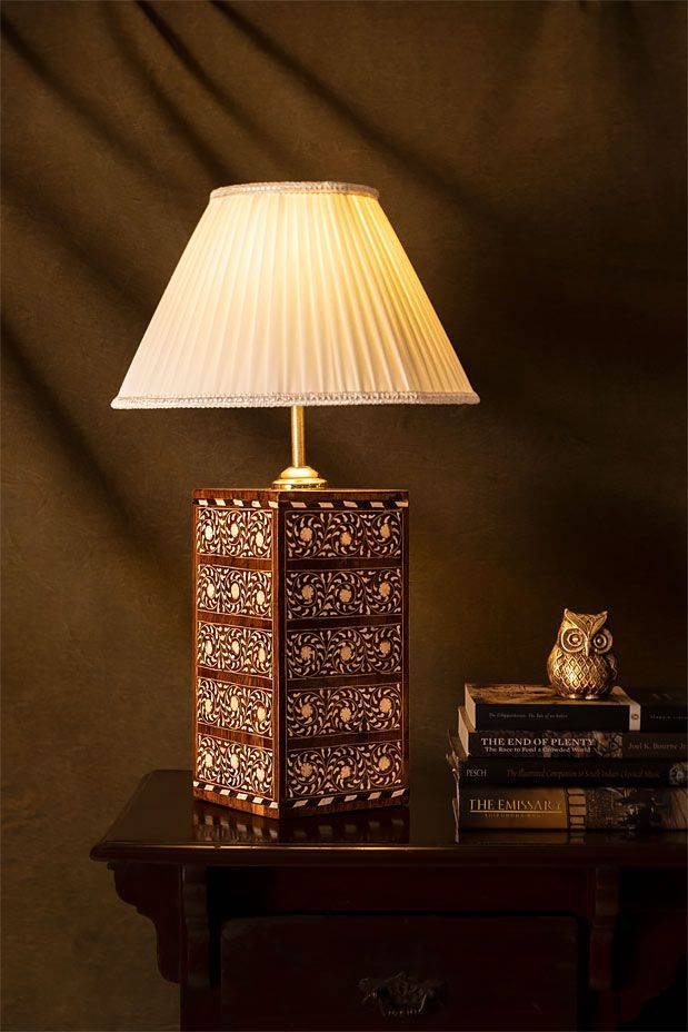 Ottoman Incandescent Lamp , bone inlay decor, bone inlay lamp, inlay ...