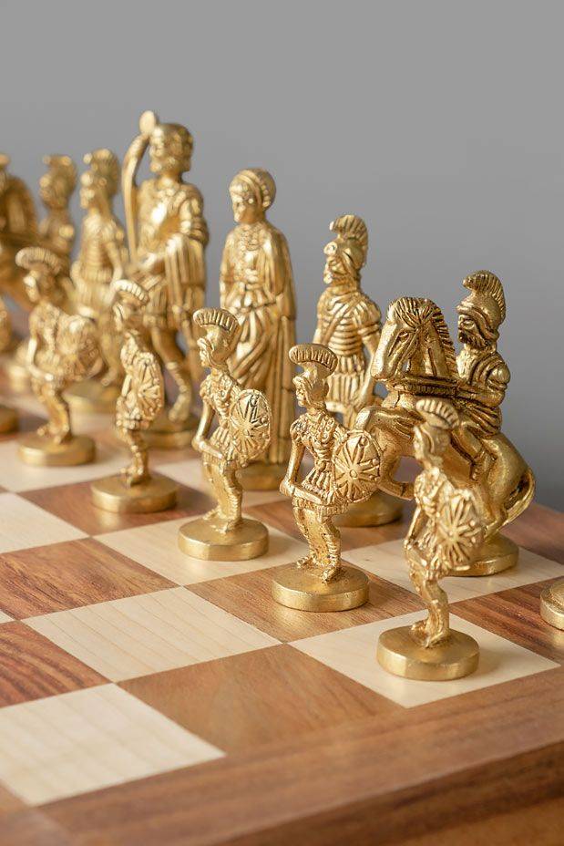 Shattranj Board with Coins