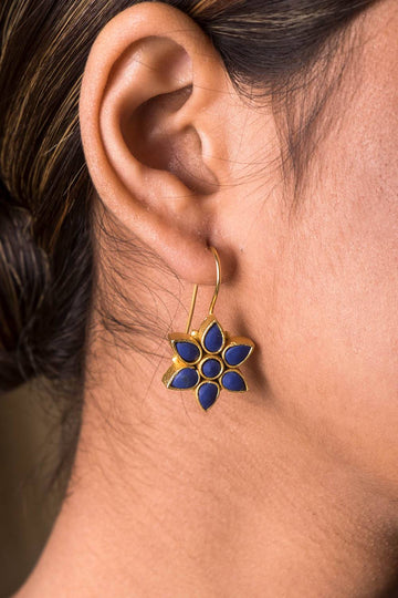 Cerulean Floral Earrings