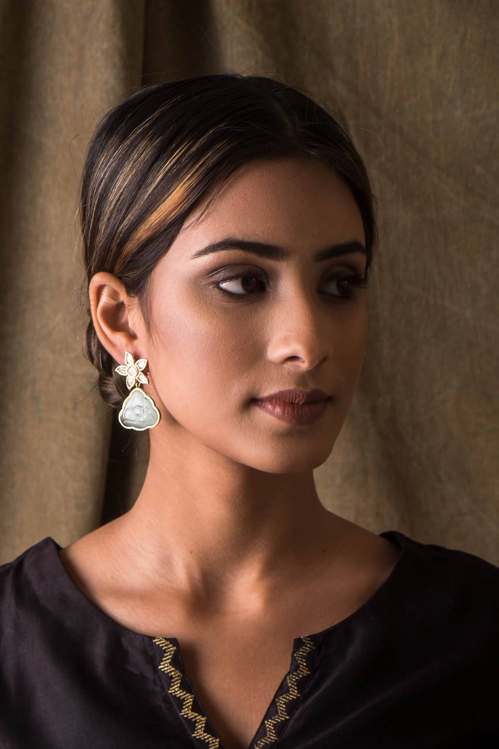 Chinese Bellflower Frost Earrings