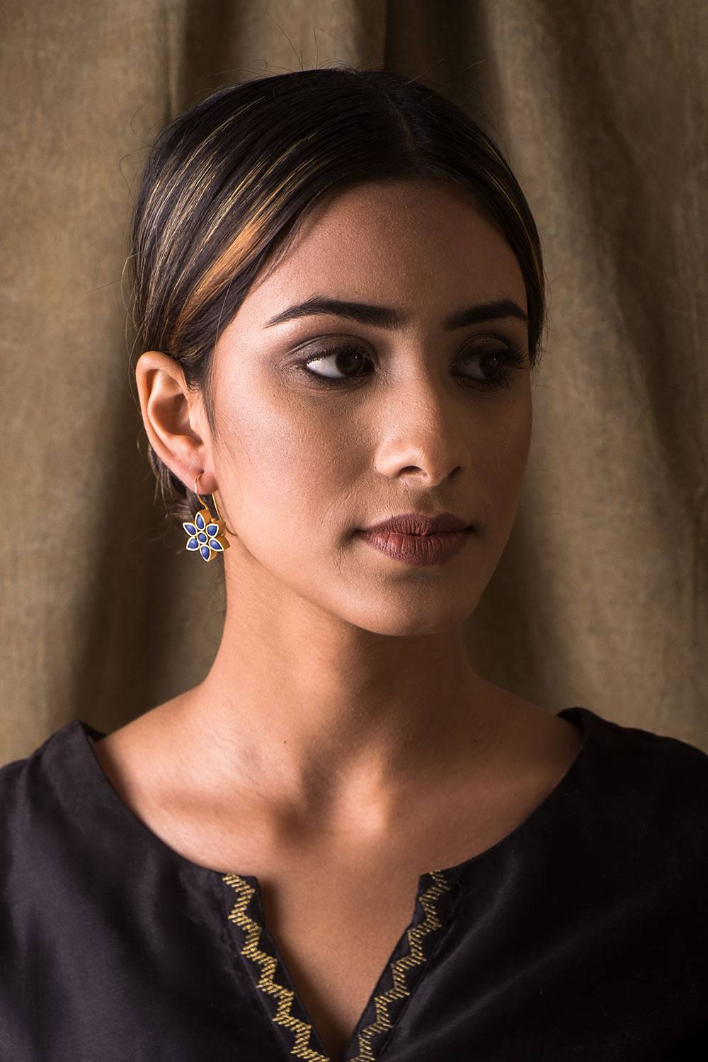 Cerulean Floral Earrings