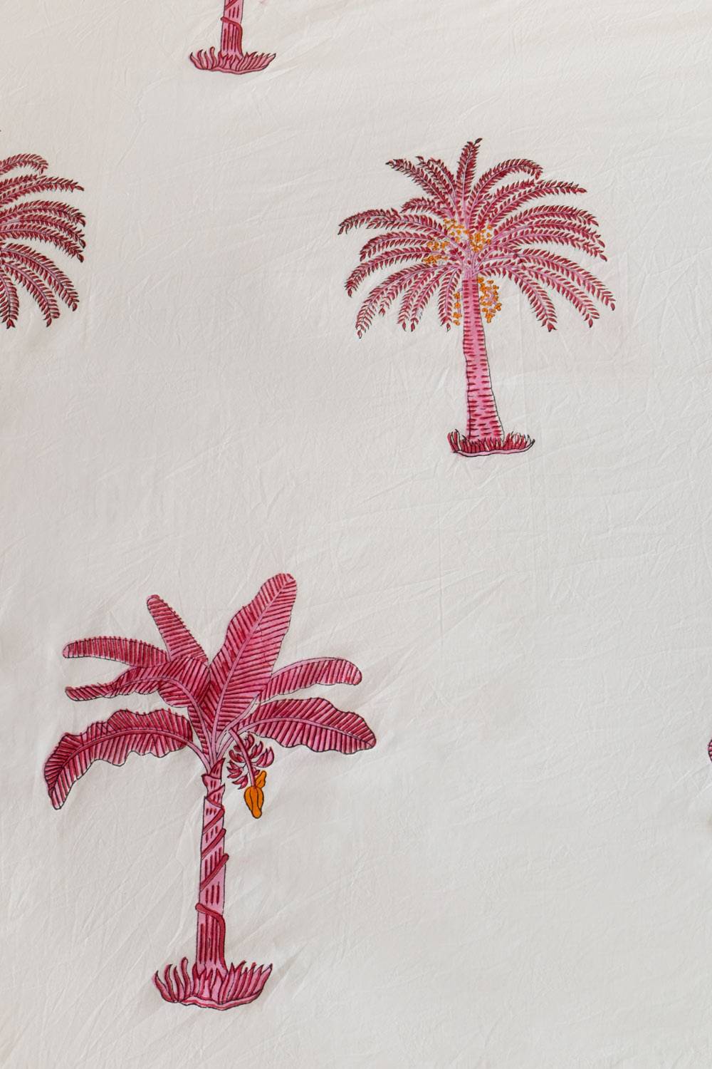 Delphine Tropical Palm Single Bedsheet with Pillow Cover