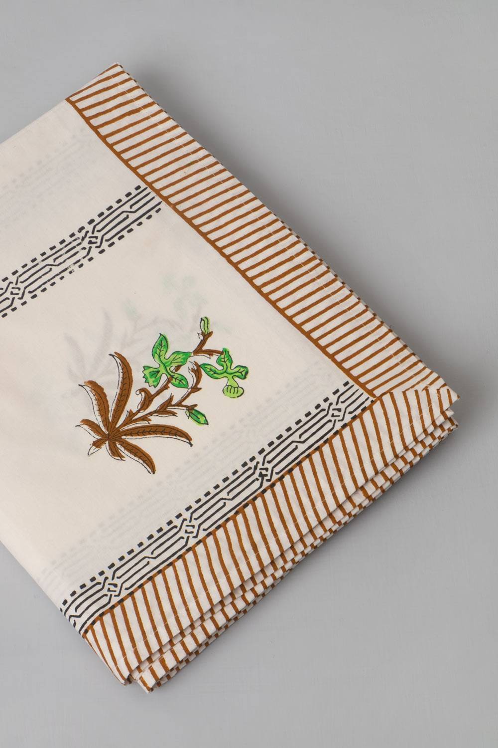 Parakeet Floral Motif Single Bedsheet with Pillow Cover