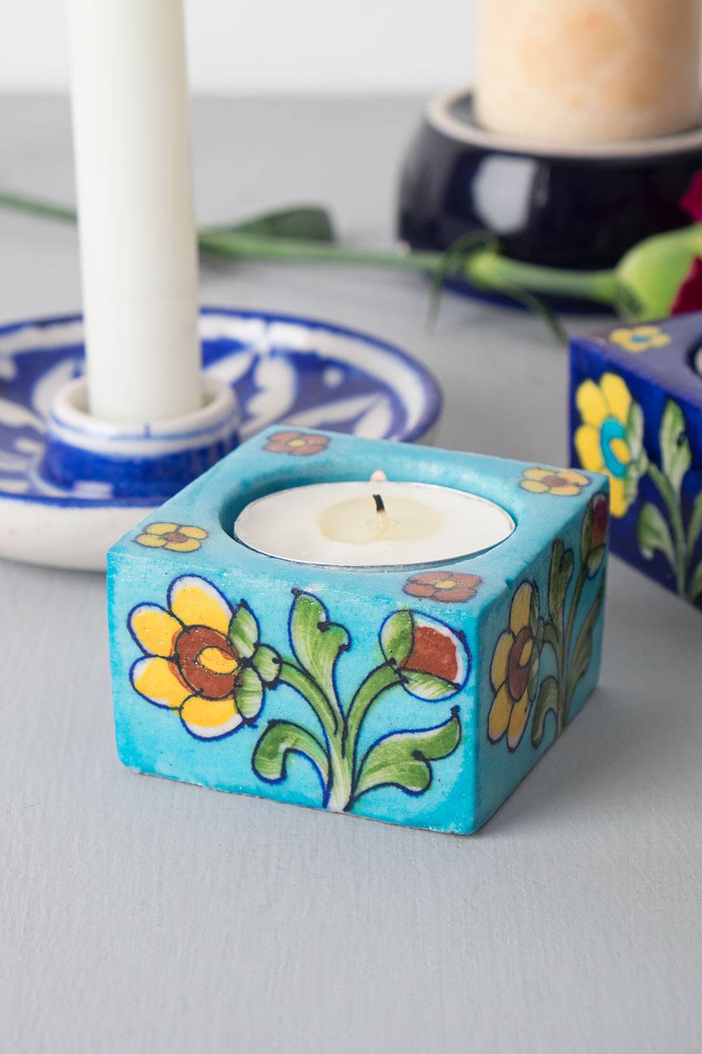 Jaipur Blue Tealights (set of 2)