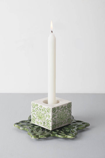 Jade Lotus Candle Stand