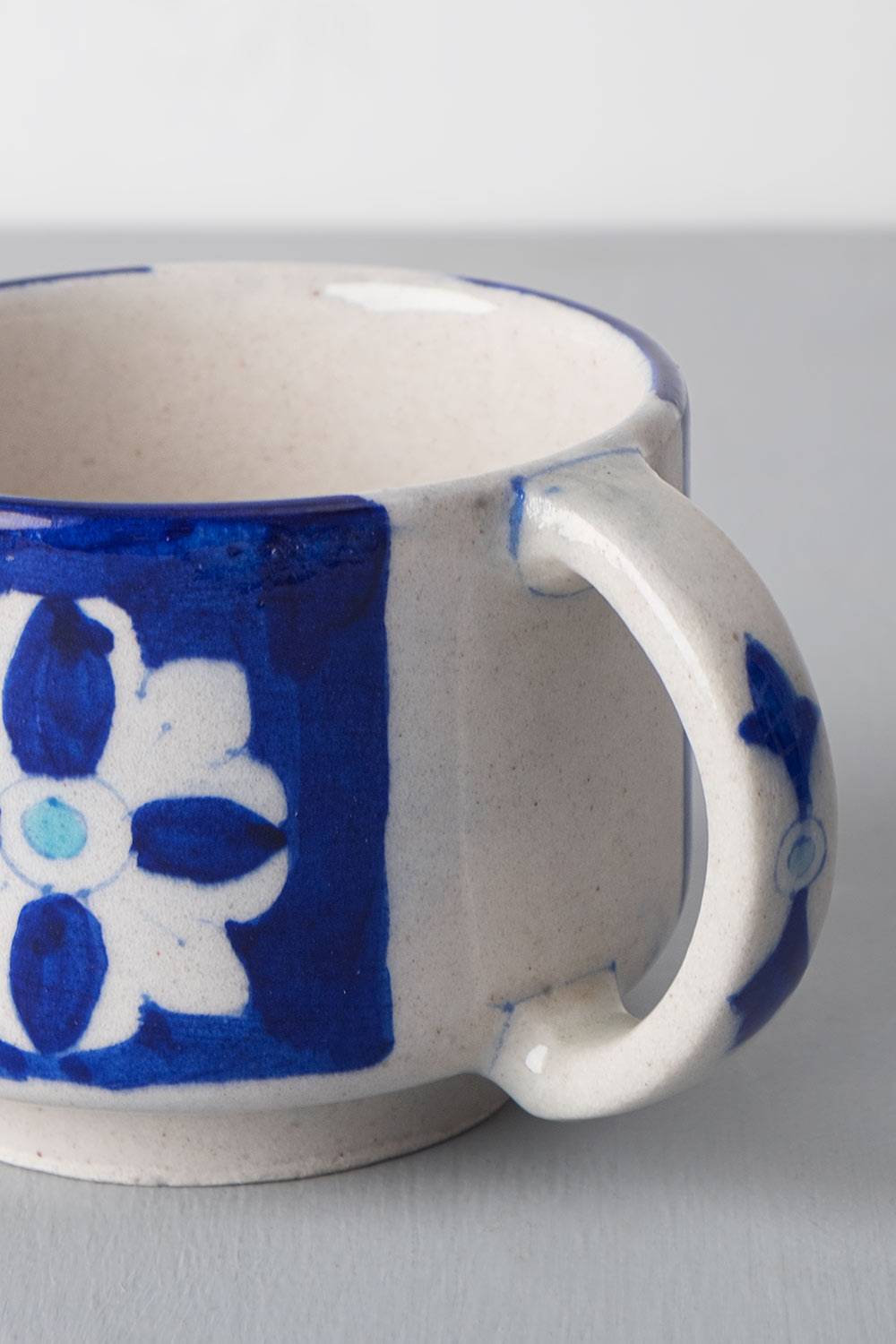Cobalt Floral Coffee Mugs (set of 2)
