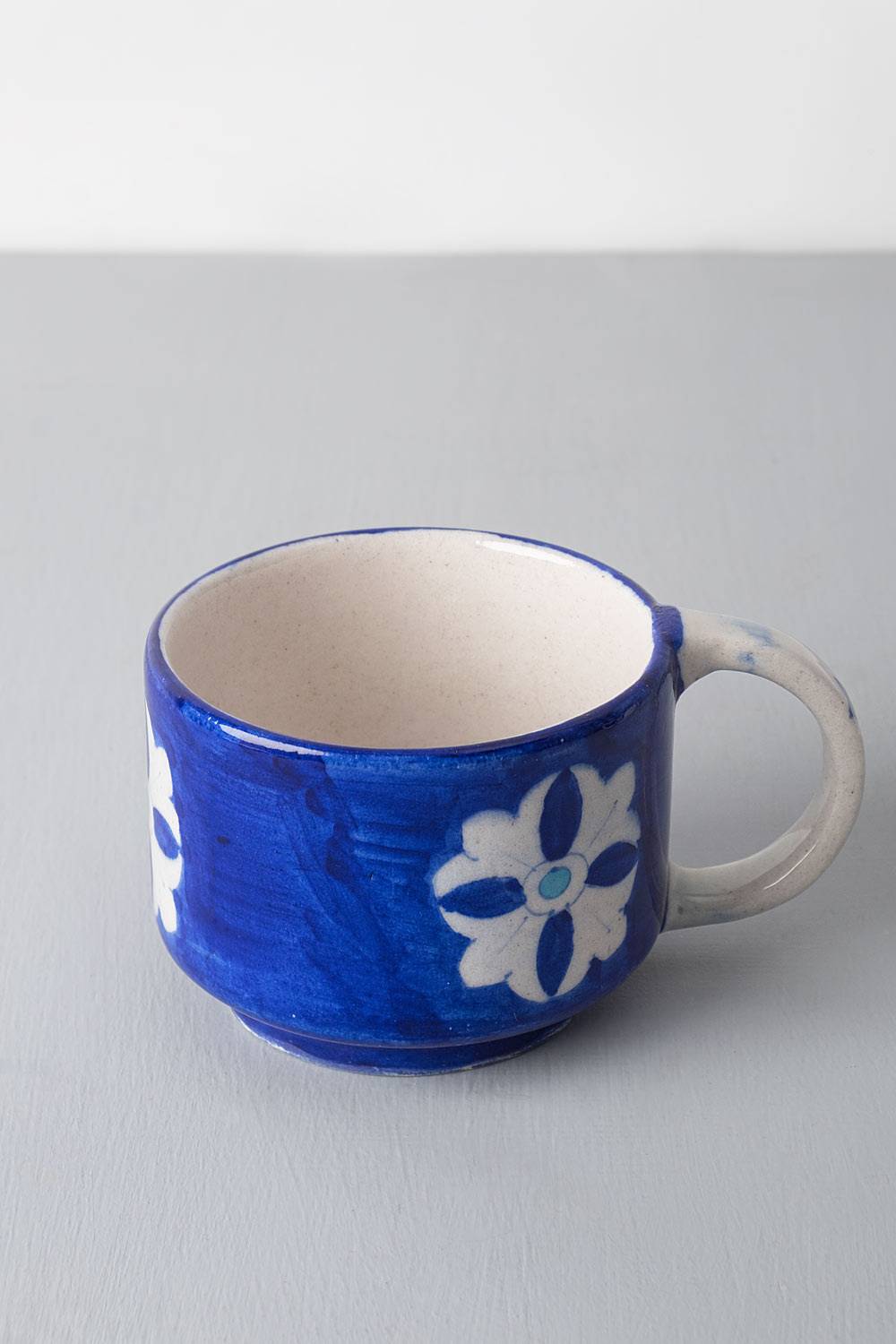 Cobalt Floral Coffee Mugs (set of 2)