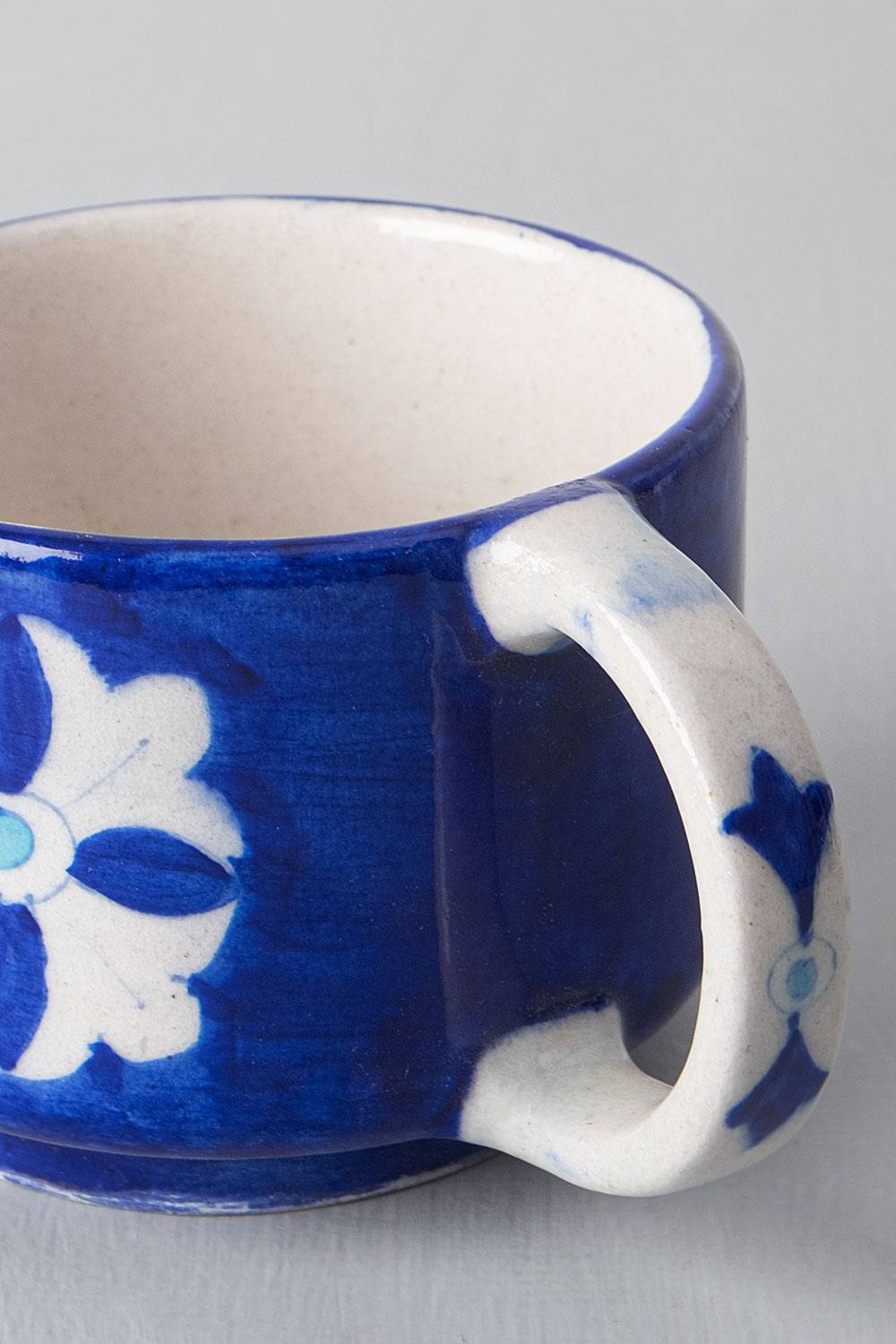 Cobalt Floral Coffee Mugs (set of 2)