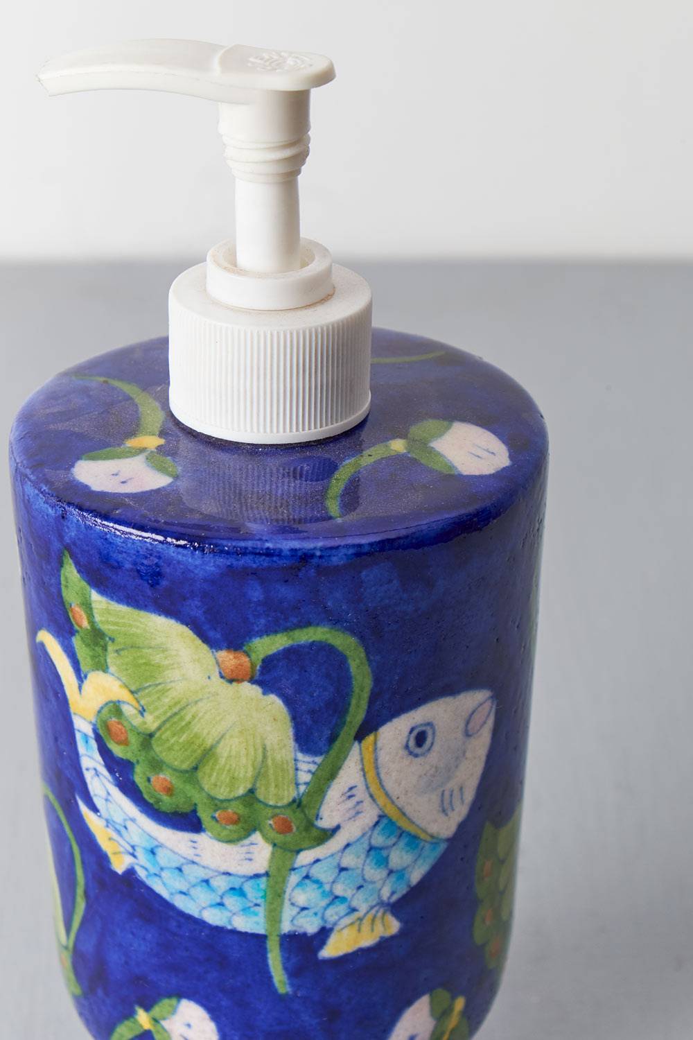 Cobalt Fish Soap Dispenser