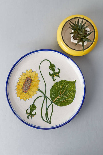 Florentine Sunflower Plate (10")