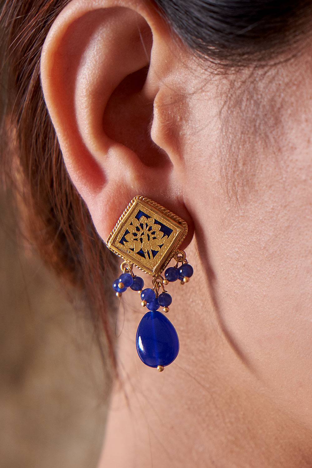 Rajasthani Azure Earrings
