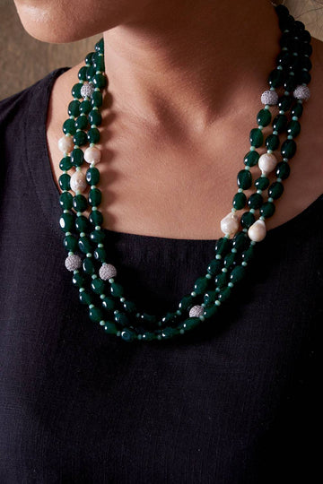 Emerald Pearl Necklace
