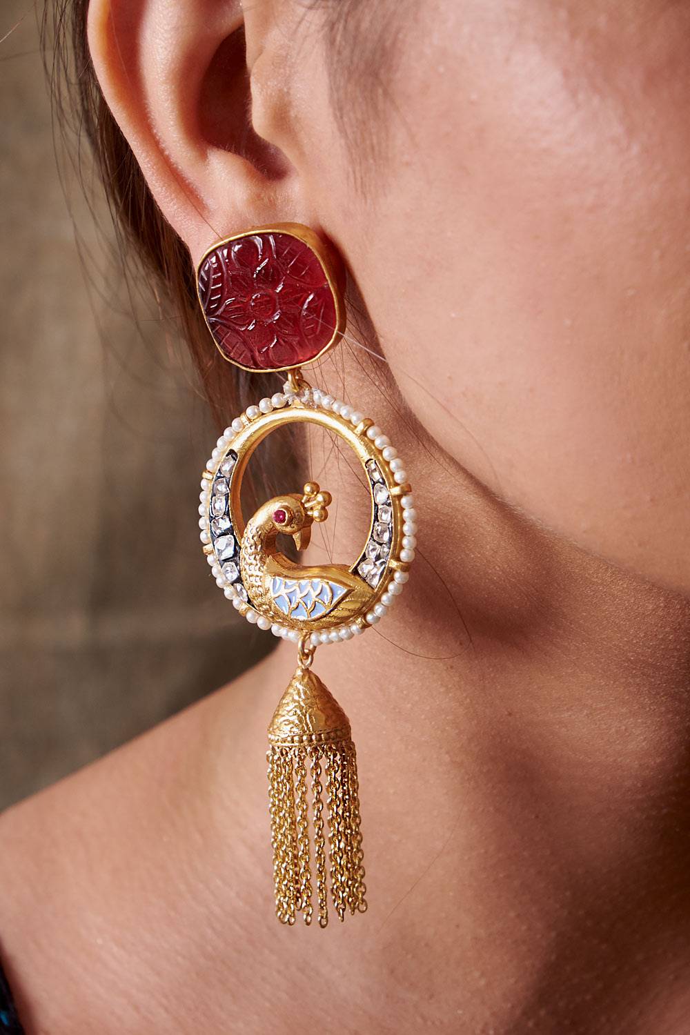 Ethereal Peacock Earrings