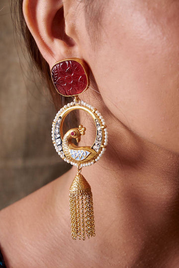 Ethereal Peacock Earrings