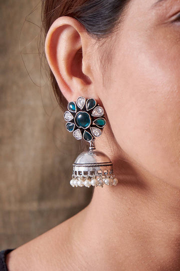 Banjara Emerald Jhumkis