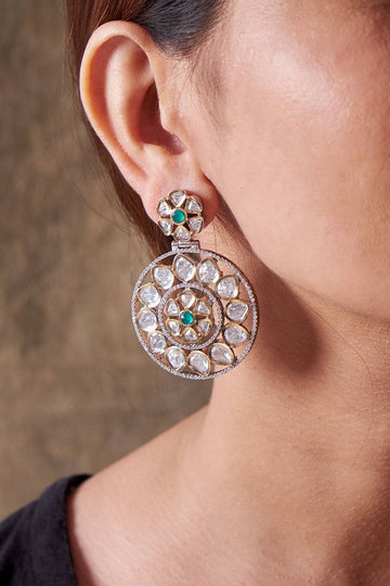 Kundan Polki Chandbalis