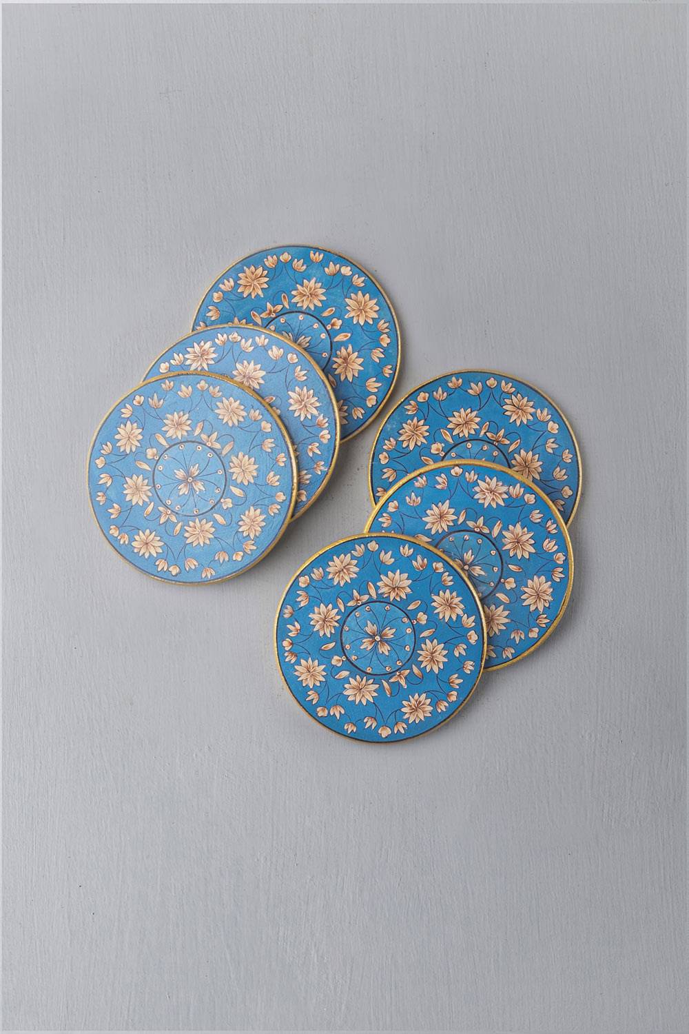 Cerulean Hand Painted Coasters