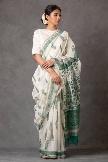 Verdant Chanderi Silk saree (with Blouse)