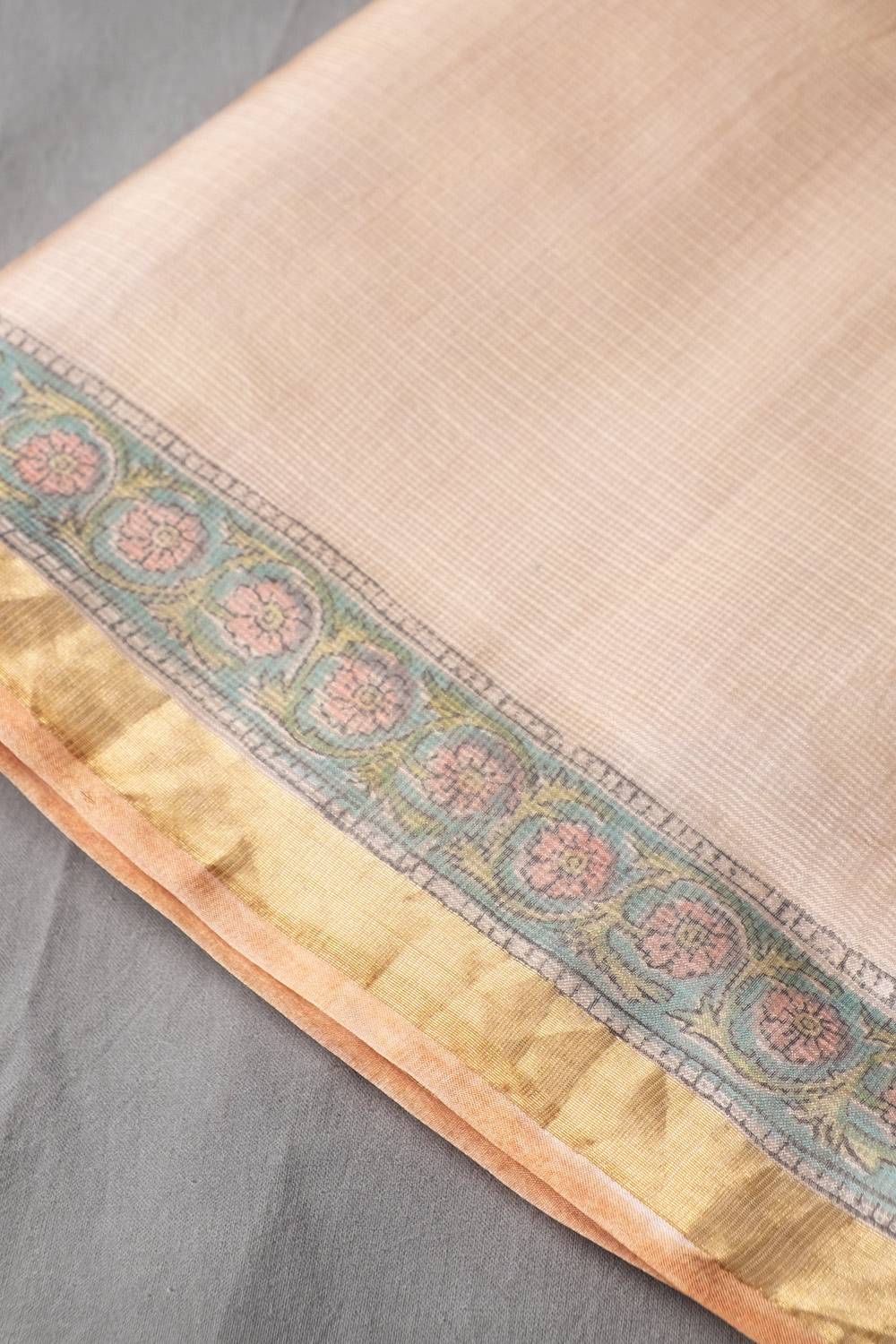 Floral Printed Kota Silk Saree