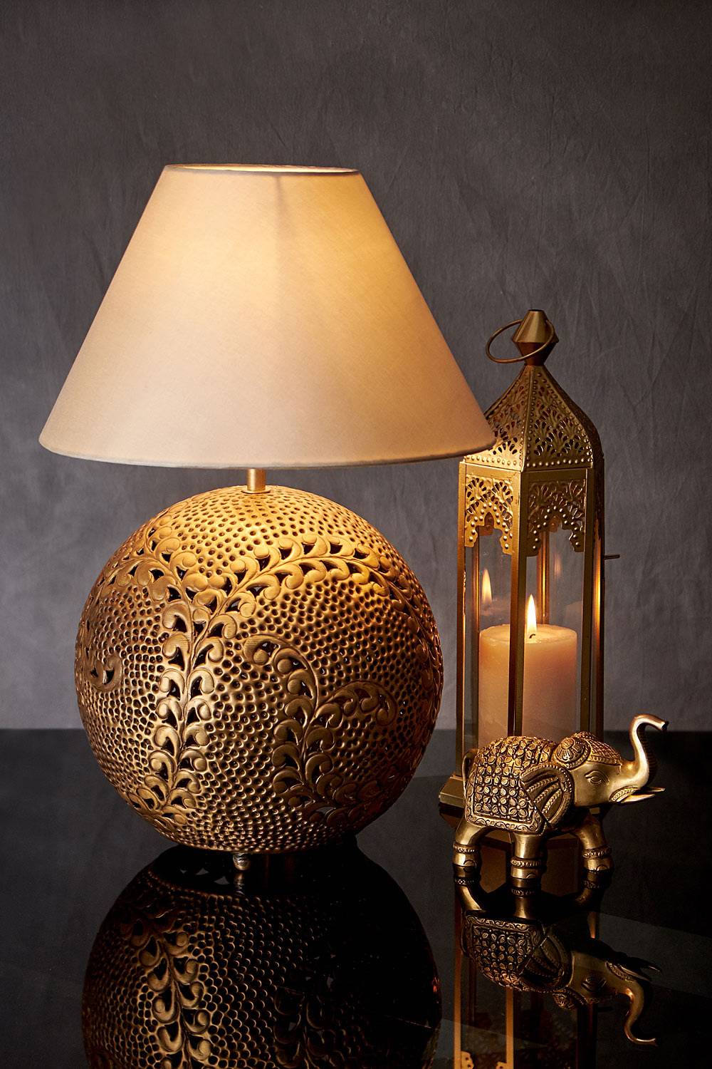 Golden Mughal Lamp