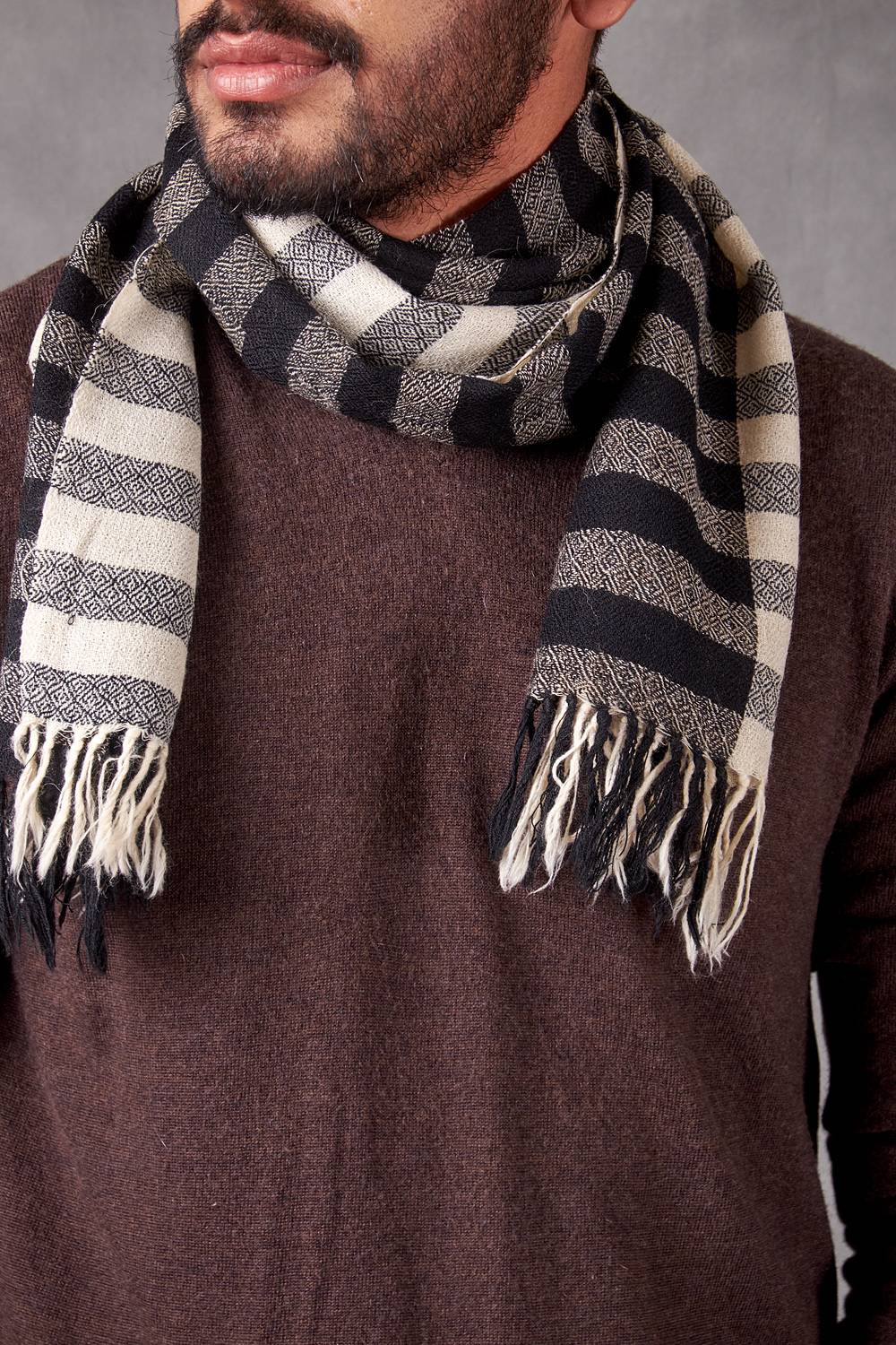 White Handwoven Muffler