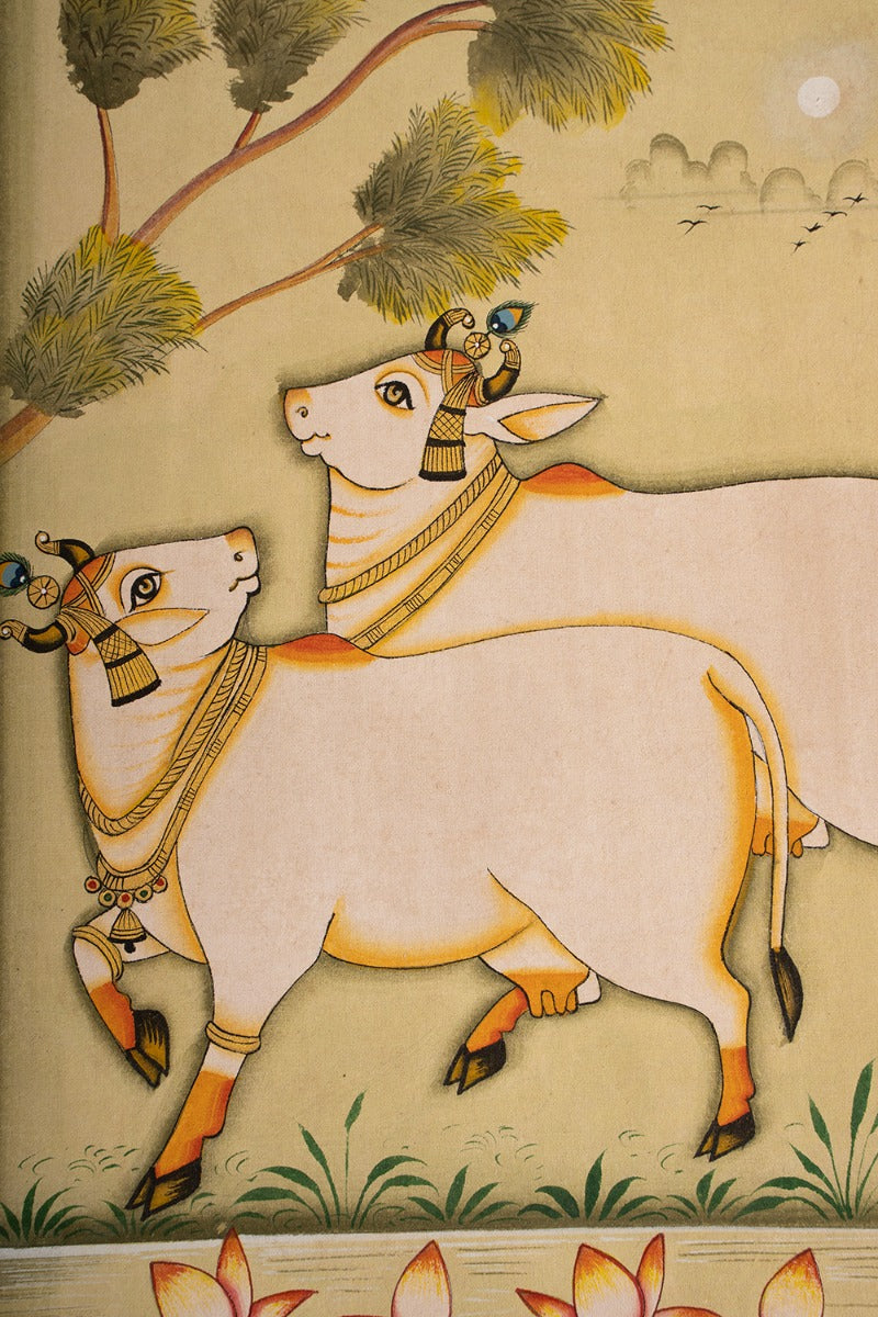 Nandi pair painting (10in x 14in unframed)