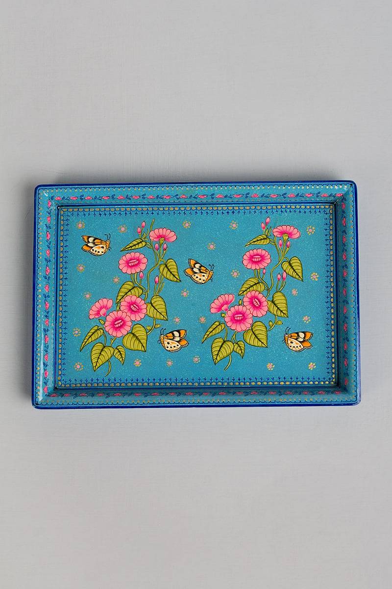 Carolina Blue Floral Tray
