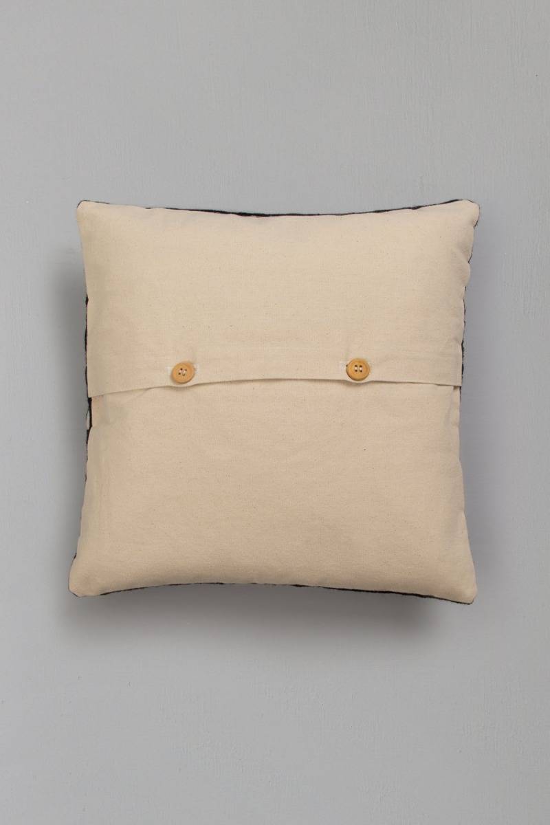 Kaga Embroidered Cushion Cover  (16''x15")
