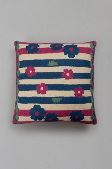 Amaranth Floral Cushion Cover  (16''x15")