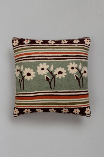Virikyom Floral Cushion  Cover (16''x15")