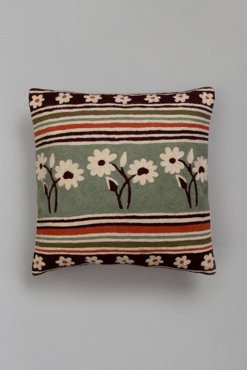 Virikyom Floral Cushion  Cover (16''x15")