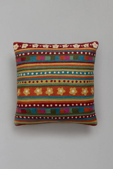 Ahmar Embroidered Cushion (16''x15")