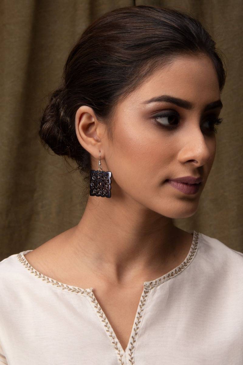 Ziti Hand-Carved Earrings