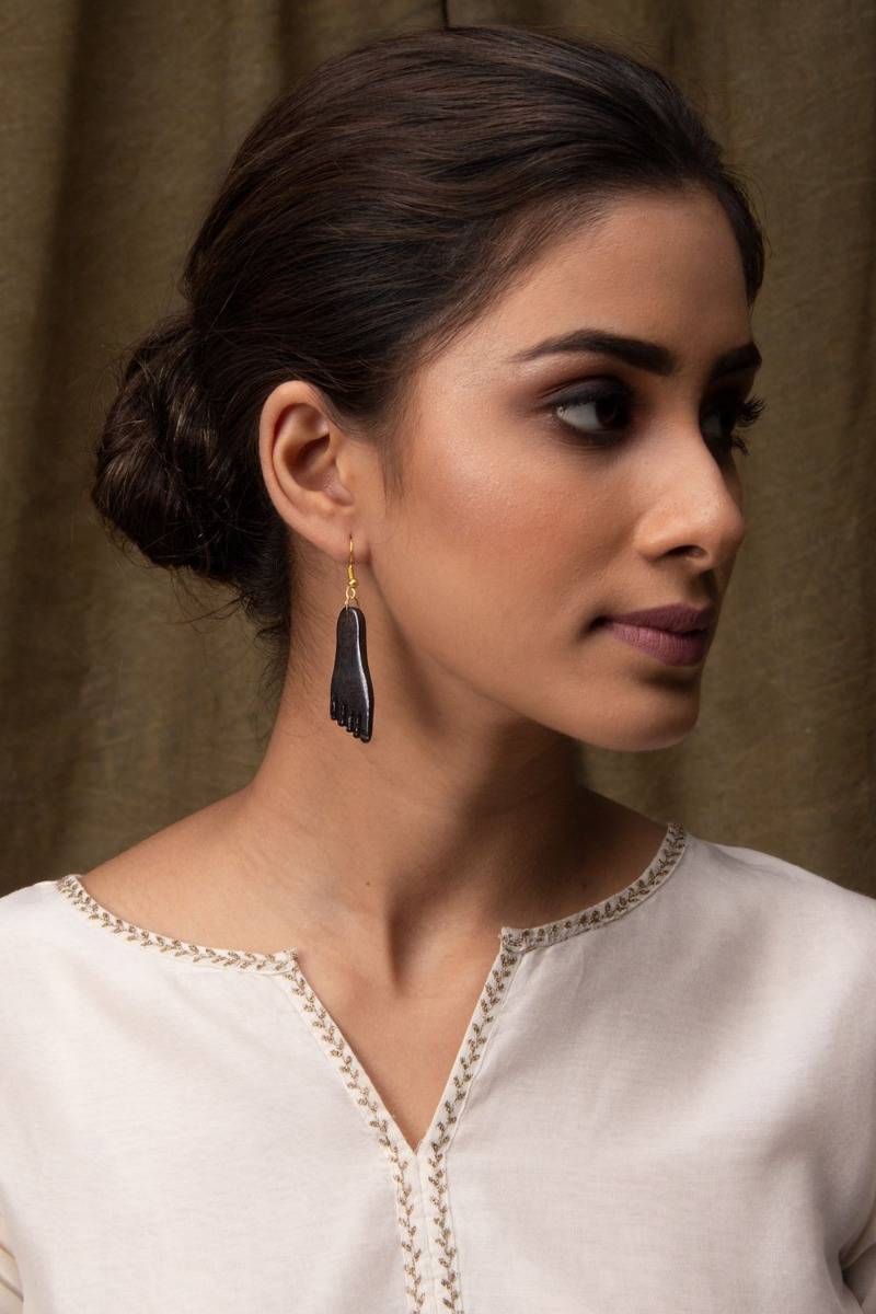 Krama Hand-Carved Earrings