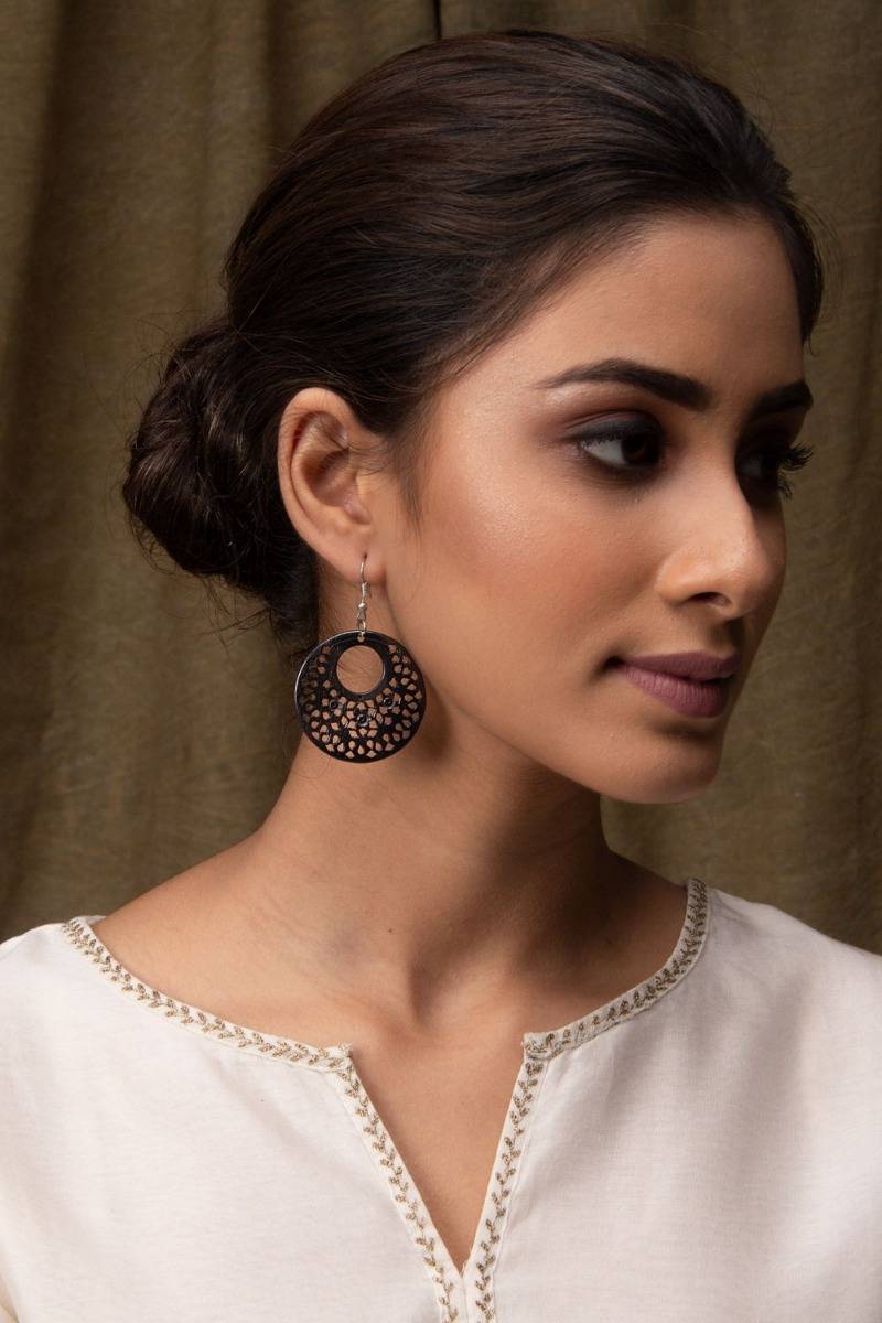 Malina Hand-Carved Earrings