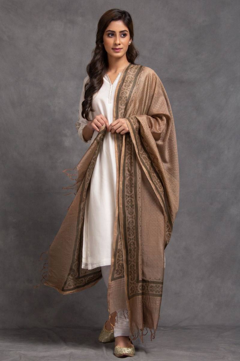 Syavah Chanderi Dupatta
