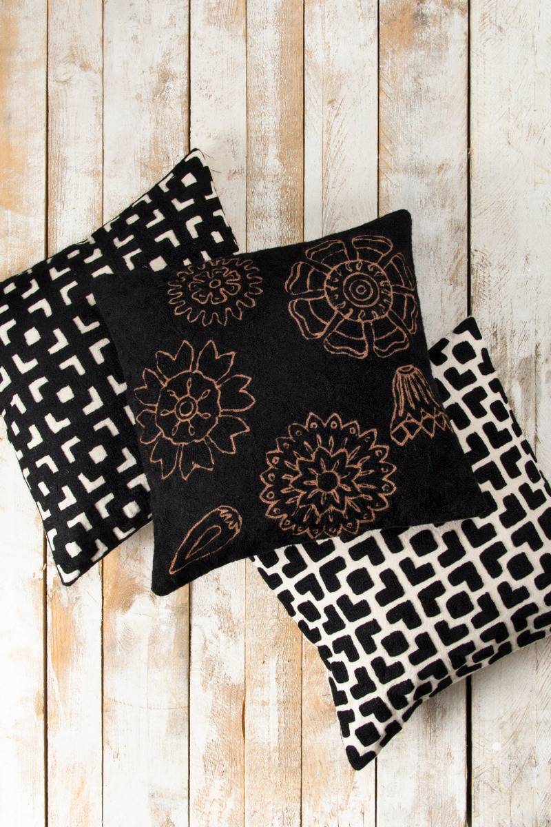 Amaya Embroidered Cushion Cover  (16''x15")