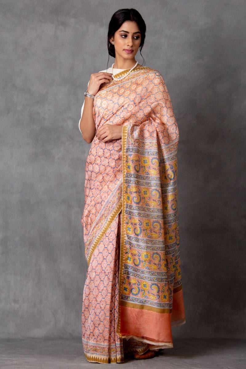 Valgaki Chanderi Saree (with Blouse)
