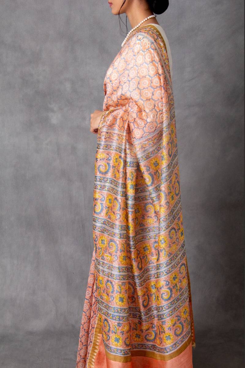 Valgaki Chanderi Saree (with Blouse)