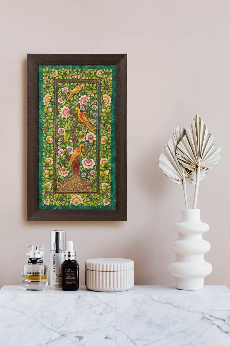 Green Phoenix Charm Painting ( 22.5in x 13in )