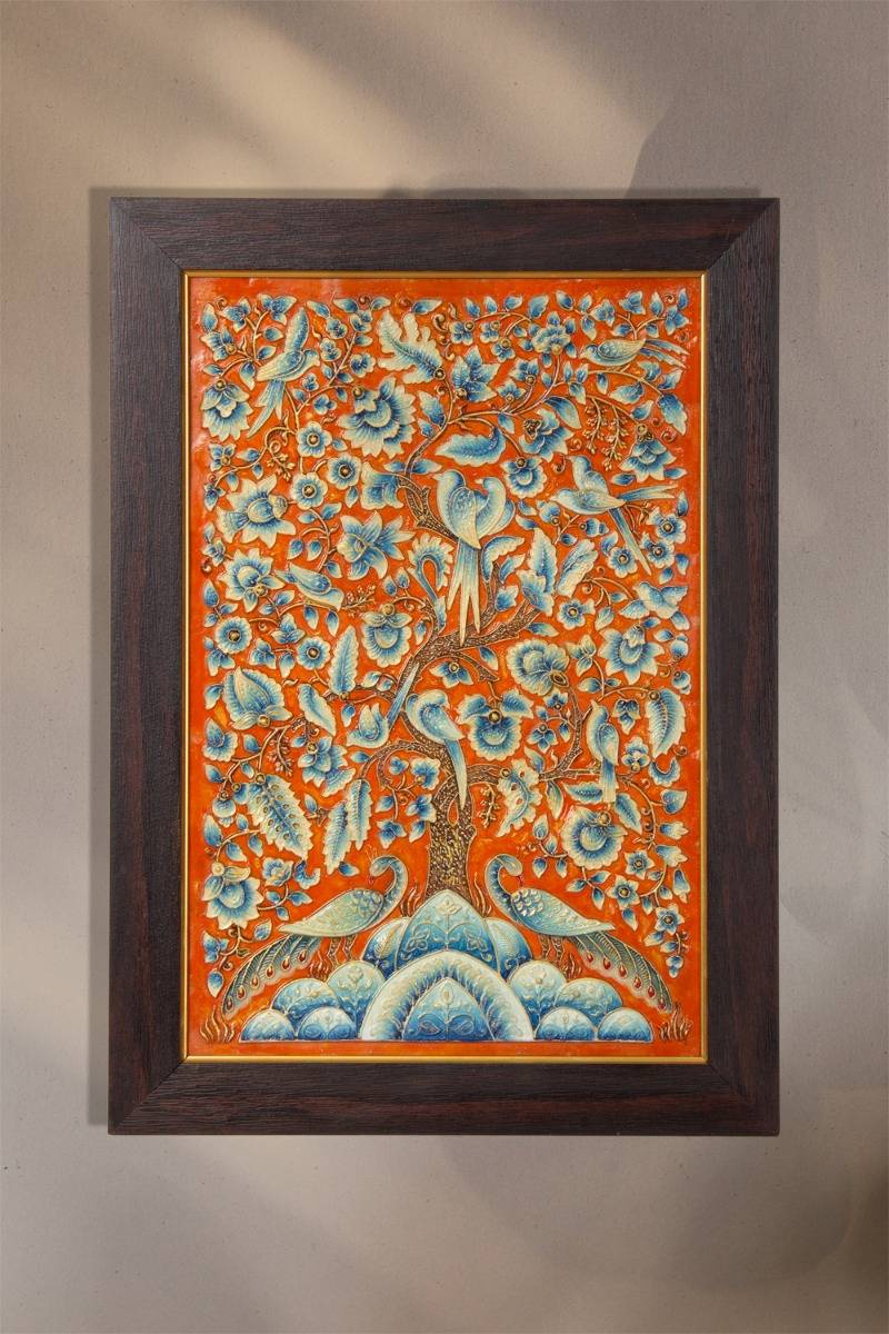 Around the Tree of Life - Tangerine ( 20.5in x 14.5in )