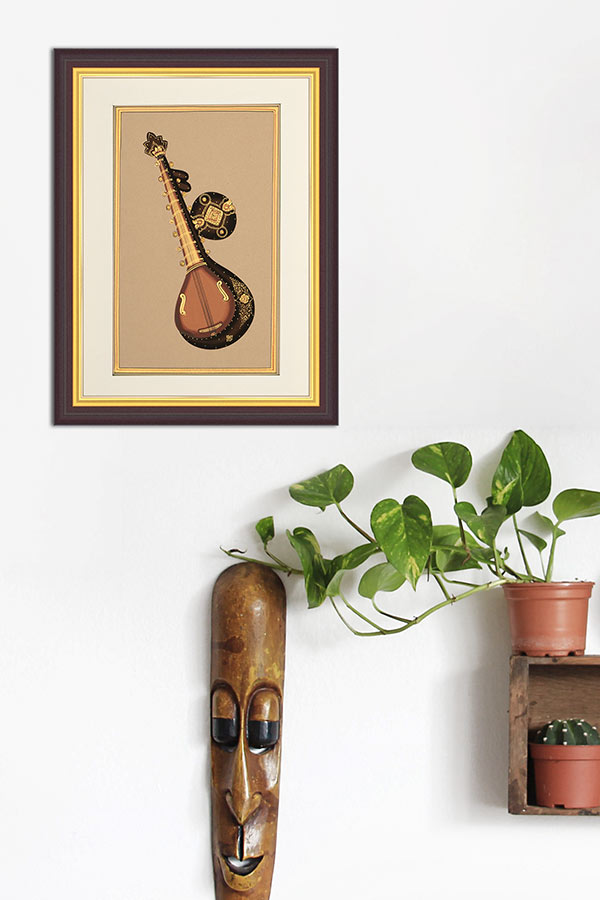 Sarod Miniature Art ( 13.5 in x 9.5 in )