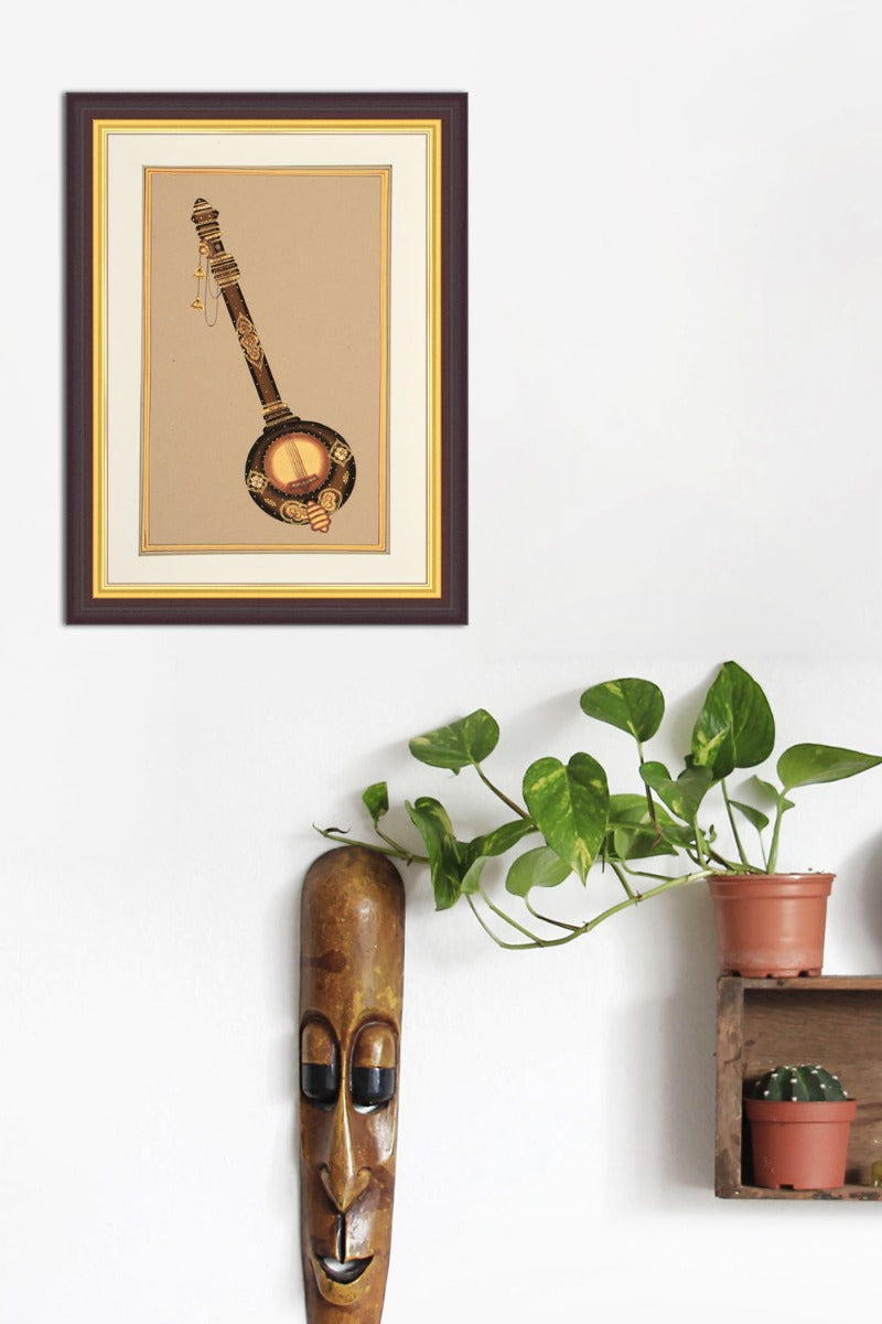 Sitar Miniature Art( 13.5 in x 9.5in)