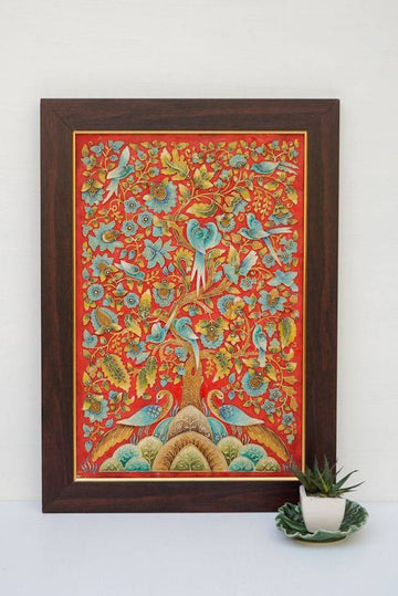 Around the Tree of Life - Scarlet ( 20.5in x 14.5in )