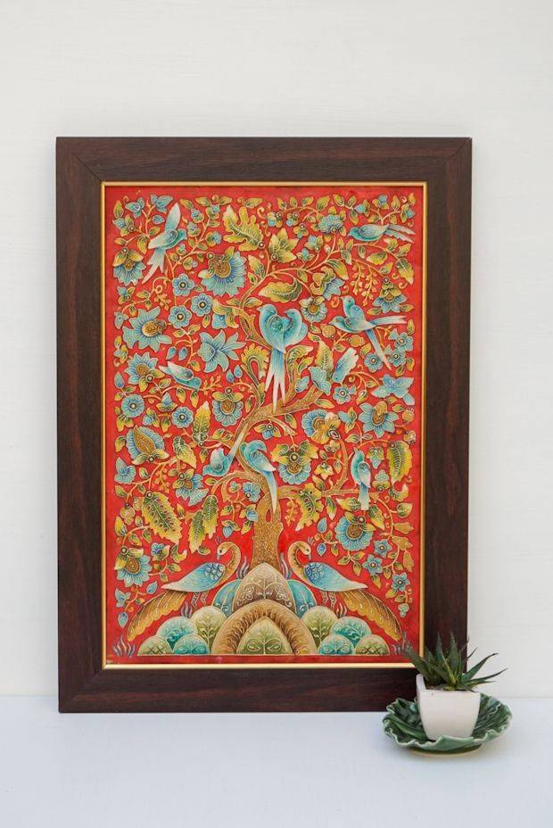 Around the Tree of Life - Scarlet ( 20.5in x 14.5in )